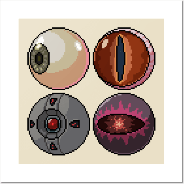 Pixel Isolated Eye Ball Wall Art by Mako Design 